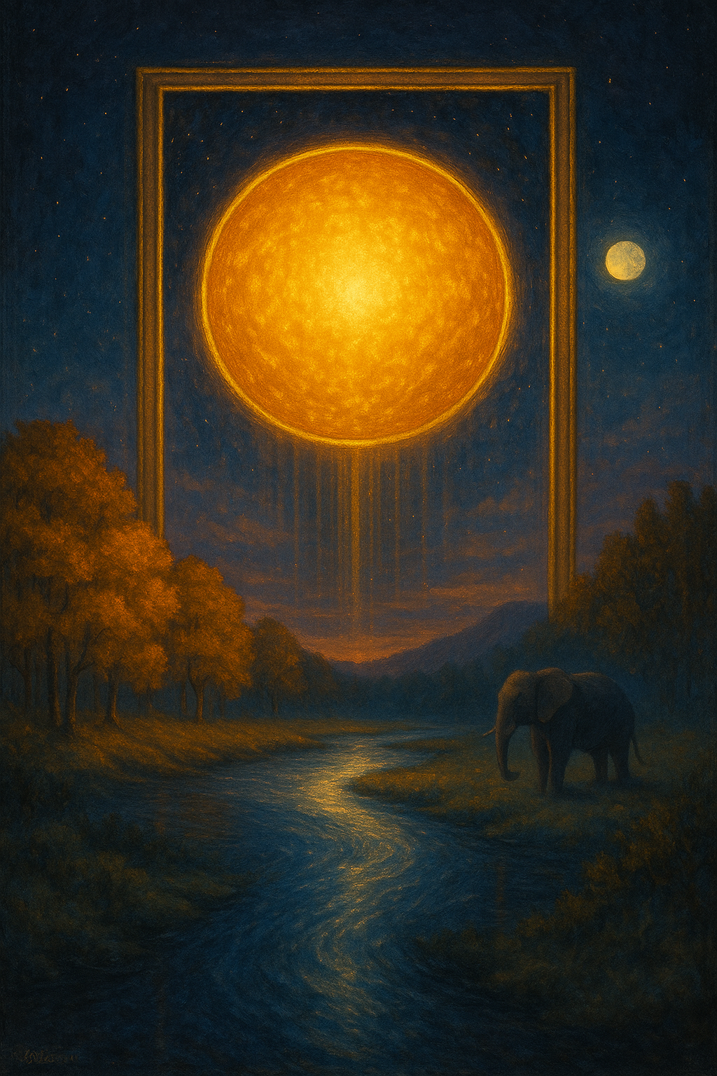 2 Golden Orb Above River and Elephant.png